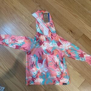 Patagonia Kids Swim Rashguard - Pink and Blue